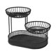 thumbnail image 2 of Cesta de frutas de 3 capas con malla metálica, soporte multifuncional para servir frutas. negro, 2 of 9