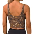 thumbnail image 3 of Lsque Autumn Pinecone Plants Printed Women'S Sports Bra, Compression, Moisture Wicking, High-Impact Sports Bra For Women,Supportive sports bra-XX-Large, 3 of 9
