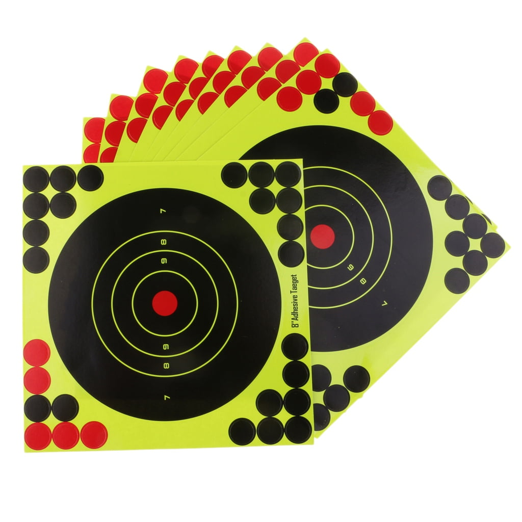 Details about   8/12/14.5inch Self-Adhesive Paper Shooting Targets Reactive Splatter Hunting US 