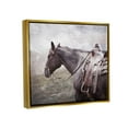 thumbnail image 4 of Stupell Industries Horse with Saddle Animals & Insects Painting Gold Floater Framed Canvas Art Print Wall Art, 31 x 25, 4 of 10