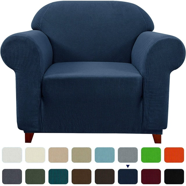 Subrtex 1-Piece Stretch Sofa Slipcover Non Slip Couch Cover, Texture Grid Pattern
