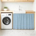 thumbnail image 2 of Gray Blue Color Under Sink Curtain for Closet, Privacy Short Cabinet Curtains, Abstract Woven Texture Vintage Minimalist Self Adhesive RV/Open Cabinet Skirt Adds Bathroom Storage 11"x13", 2 of 8