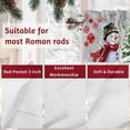 thumbnail image 7 of Valances for Windows Red Christmas Snowman Rod Pocket Cafe Window Treatments Valance Curtains for Kitchen Bathroom Laundry Basement Windows 42"x12", 7 of 7