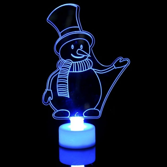Snowman Christmas Tree Santa Claus Colorful Luminous Night Lights Decorations Gifts