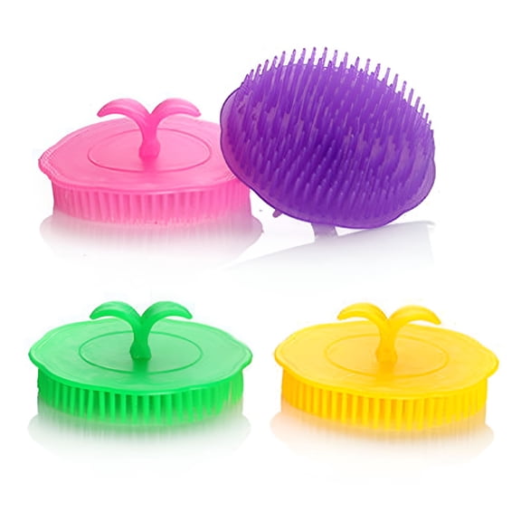 ACDANC 2026 New Hair Scalp Massager Shampoo Brush,4 Pcs Scalp Brush Shower,Soft Scalp Scrubber for Dandruff,Scalp Exfoliator for Adults,Children and Pets for Shower,Bath,Hair Care,Scalp Massage