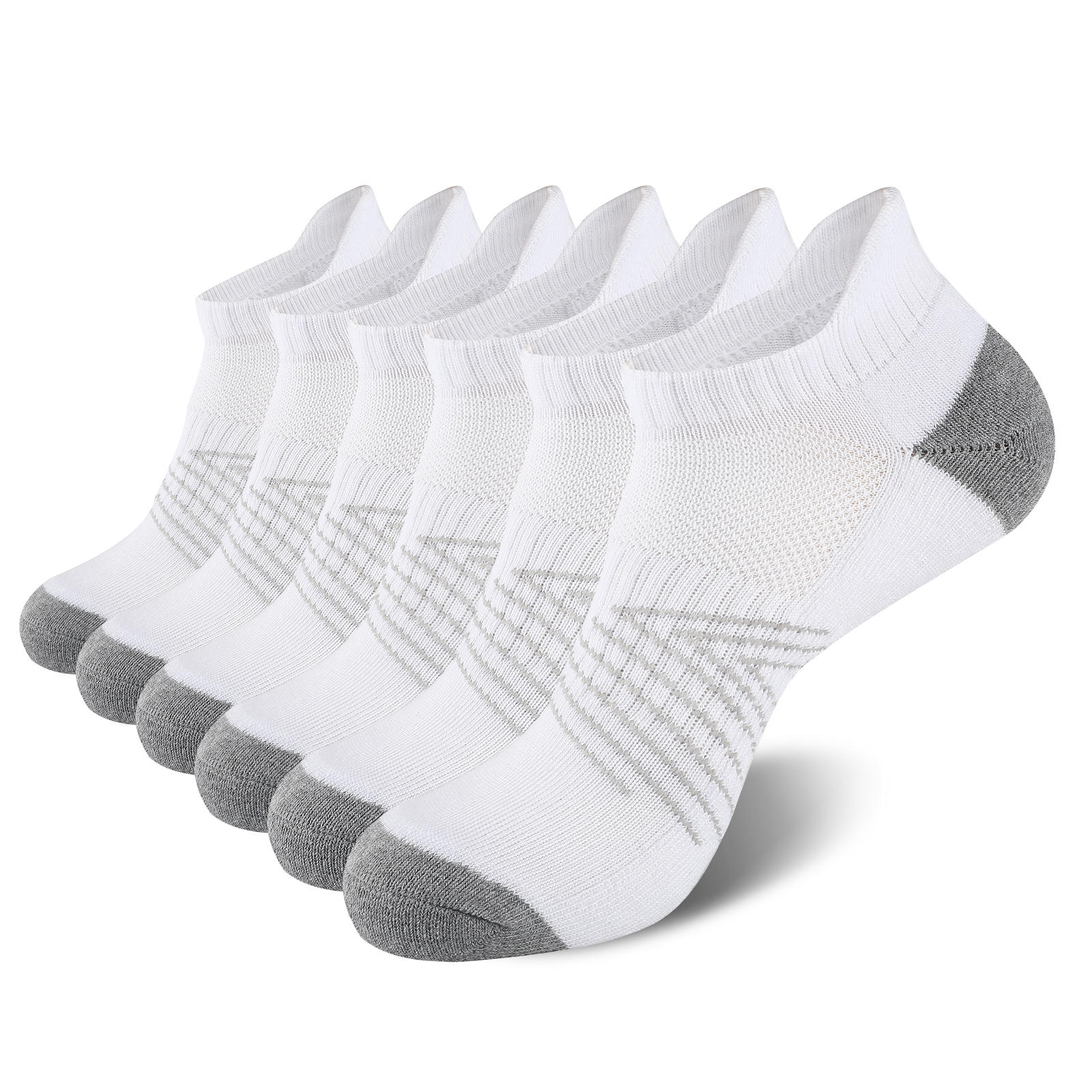 EALLCO Men's Athletic Ankle Socks Mens Cushioned Breathable Low Cut