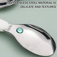 thumbnail image 3 of Utensilios para niños pequeños, 3 tenedores y 3 cucharas, acero inoxidable y silicona de grado alimenticio, mangos gruesos de fácil agarre, longitud para nuevos autoalimentadores, 3 of 7