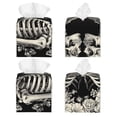 thumbnail image 2 of Naloa Skeletons Love Flowers Tissue Box Cover Leather Tissue Holder Square Facial Tissue Case for Bathroom, Vanity Countertop, Tabletop, Car, 2 of 7