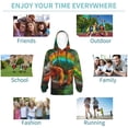 thumbnail image 5 of Lsque Chameleon Patten Youth Hoodie Sweatshirt Pullover with Kangaroo Pocket Boys and Girls Hoodie Warm Hoodie for Kids-X-Large, 5 of 6