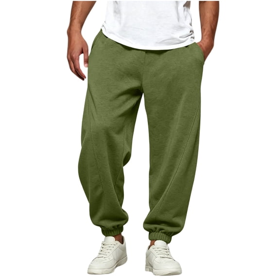 JOANKDMI Joggers Sweatpants Men Elastic Waist Relaxed Fit Ankle Soft Cotton Breathable Athletic Wear Workout Running Gym Mens Sweatpants with Pockets