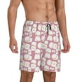 thumbnail image 2 of Balery Cartoon Sheep Pantalones cortos de pijama de punto de algodón para hombre con cinturilla y bolsillos-Small, 2 of 6