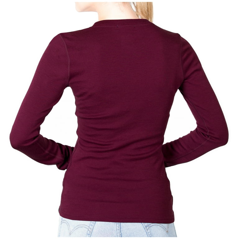 MERIWOOL Womens Base Layer 100% Merino Wool Midweight Long Sleeve Thermal  Shirt
