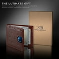 thumbnail image 5 of Serman Brands RFID Blocking Slim Wallet | Bifold Genuine Leather Thin Minimalist Front Pocket Wallets | Credit Card Holder | For Men with Money Clip | Chocolate, 5 of 7