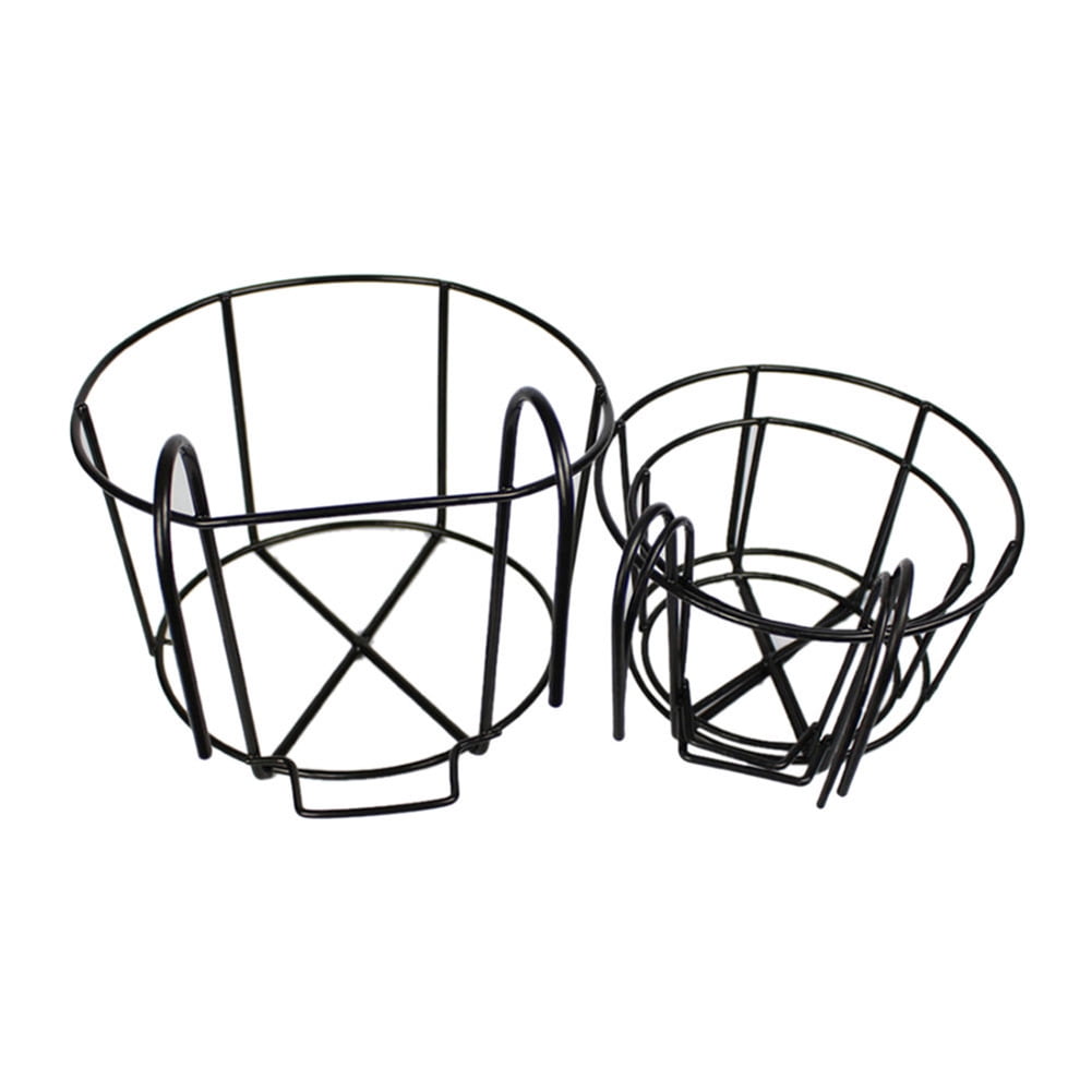 SPRING PARK Iron Flower Pot Hanging Iron Holder Vase Wall Fence Hanger Balcony Garden Patio Planter Home Decor