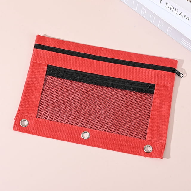 3 Ring Zipper Pouch Set, 5-Piece Binder Case, Multi-Compartment Storage, Professional Office Travel, Secure Zipper Design,, Work, School, Durable Nylon Material, Desk Organizer, Stationery Holder