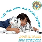 Saphed The White Tiger - Squeeze Me! - 17 Inch Stuffed Animal Plush - by TigerHart Toys