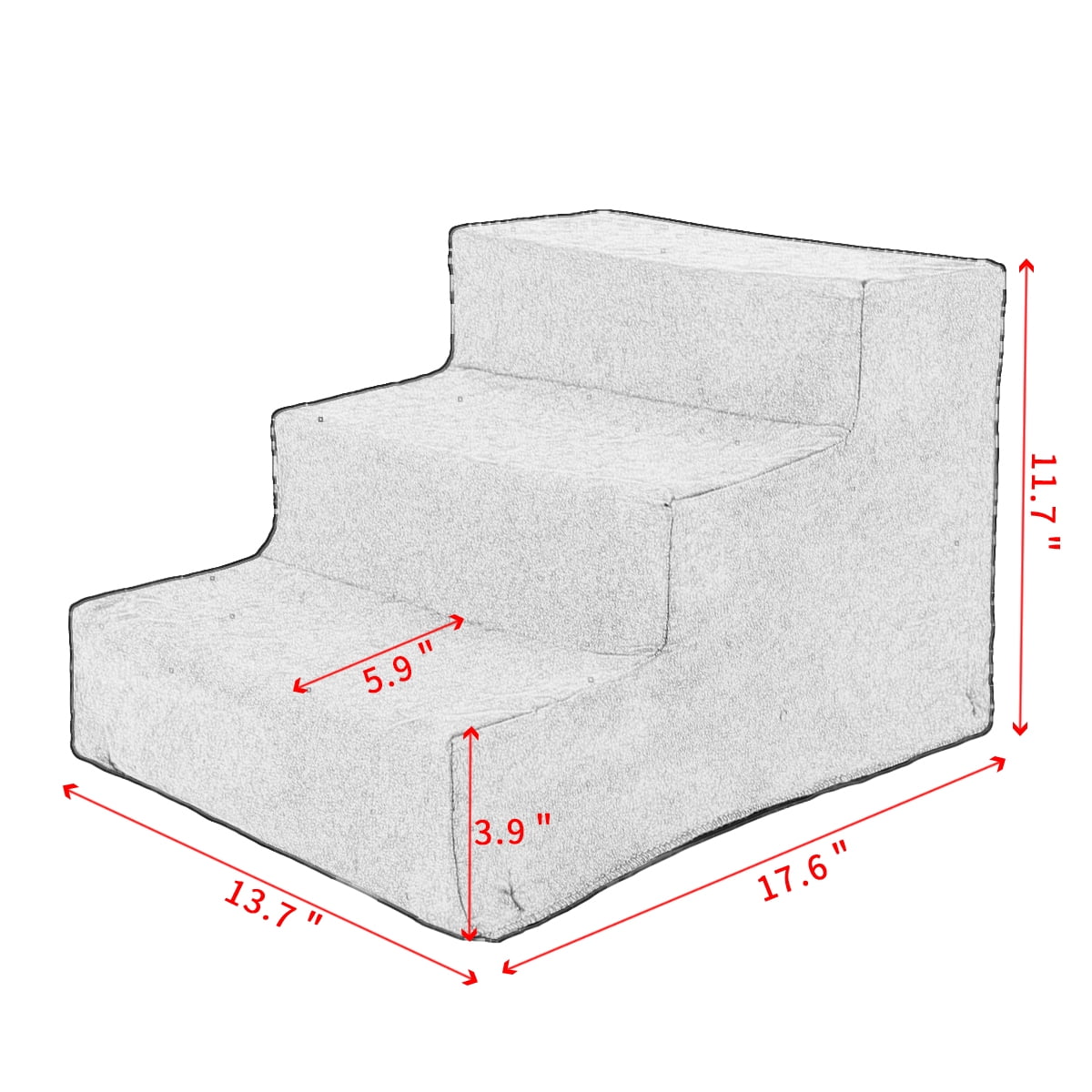 Veryke Pet Steps and Stairs for Dogs Cats, 3 Step Pet Gear Easy Pet Stairs, Portable/Lightweight Veryke Pet Steps and Stairs for Dogs Cats, 3 Step Pet Gear Easy Pet Stairs, Portable/Lightweight