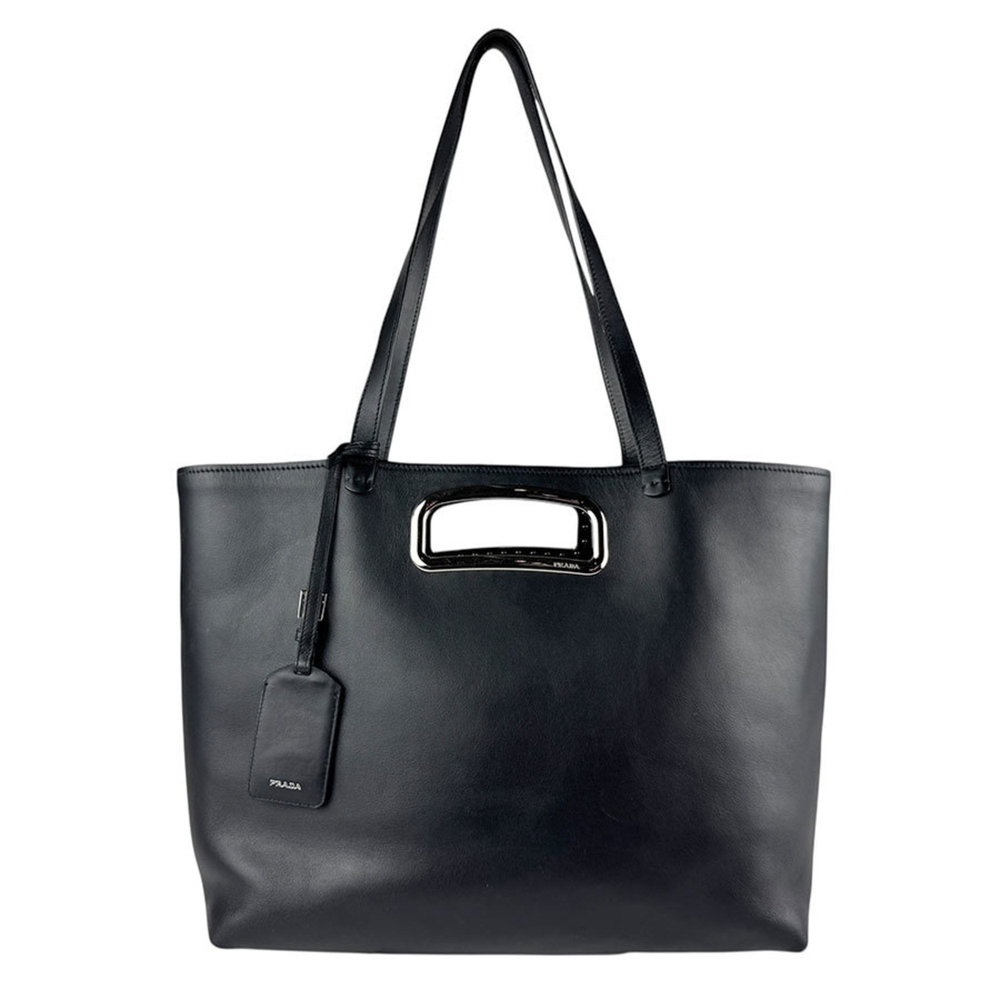 Pre-Owned Prada PRADA Shoulder Bag Tote Handbag Leather Black