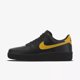 thumbnail image 1 of Mens Ni&ke Air Force 1 Low Leather Black University Gold Ni&ke ID Kobe Mamba, 1 of 6