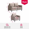 thumbnail image 5 of MUZZ Sectional Sofa Couches Set for Living Room (Loveseat Sofa&Single Sofa/Beige), 5 of 7