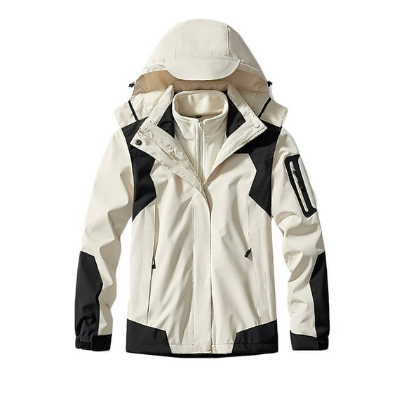 ShomPort Women Rain Jacket with Hood and Pocket Windbreaker Raincoat for Hiking Outdoor Casual