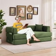 thumbnail image 2 of Sunvasagoo 78.8" Convertible Sleeper Sofa Bed, Corduroy Floor Couch with Pillow, 5 Colors Available, 2 of 9