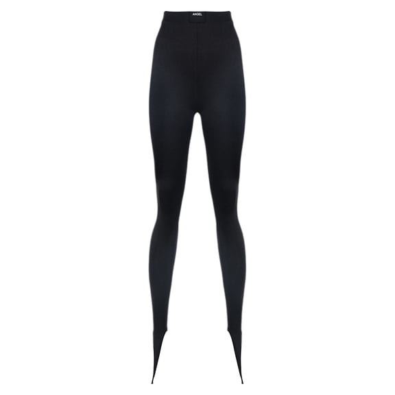 inhzoy Womens Black Slim Fit Stirrup Leggings Elastic High Waist Sport Yoga Stretchy Skinny Pants Tights Black M