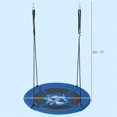thumbnail image 6 of WYDK 40” Saucer Tree Swing for Kids, Flying Saucer Swing with Carabiners, Adjustable Hanging Ropes, Waterproof 600D Oxford Cloth, Safe Round Swing for Outdoor, Playground, Backyard (Blue Whale), 6 of 9