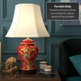 thumbnail image 3 of Oriental Furniture 22.5" Golden Foliage Porcelain Lamp, decorative lamp, table lamp, any occasion, any room item, 3 of 6