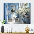thumbnail image 2 of Designart "Toilet Reflections Bathroom Of II" Bath & Laundry Metal Art Living Room, 2 of 5