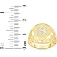 thumbnail image 2 of Floreo Men's 10k Yellow Gold Round Two-Tone Gold A-Z Initial Ring, Sizes 5 - 11, 2 of 4