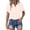 Pink, variant on Dvprdro Womens Cotton Button Down Shirt Collared Short Sleeve Side Slits Loose Fit Casual Summer Top