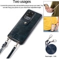 thumbnail image 4 of PU Leather Wallet Case for Samsung Galaxy S20 Ultra Necklace Crossbody Lanyard Case Cover with Card Holder Adjustable Detachable Anti-Lost Neck Strap Case for Samsung Galaxy S20 Ultra,6.9",Blue, 4 of 7