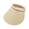 thumbnail image 2 of Sun Hat Adjustable UV Protection Breathable Straw Weaving Visor Hat for Summer, 2 of 8