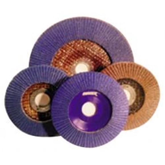 Gemtex Abrasives GT38160 4.5 in. x 0.08 80G Flap D Zirconia - Box of 5
