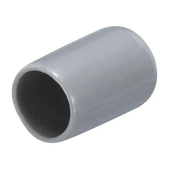 20Pcs Rubber End Caps 12mm(1/2") Vinyl Round Tube Bolt Cap Cover Screw Thread Protectors Grey