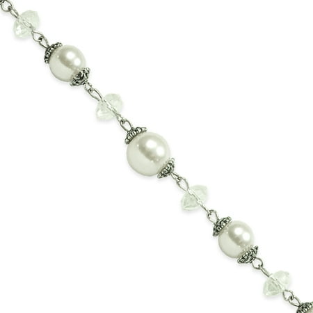 Expo Int'l 2 yards of Faceted Crystal Bead and Pearl Trim