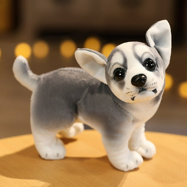 Cute Simulation Pet Dog Realistic Soft Stuffed Plush Toy Simulation Pet Dog Toy Plush Shape Doll Kids Gift