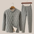 thumbnail image 2 of sususu Men's Wedding Suit,Thermal Flannel Winter Wear Set for Senior Men Cozy Padded Jacket And Trousers Outfit Comfortable Daily Casual Attire - Grey, 2 of 3
