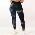 thumbnail image 3 of YUEHUA Women's Tie-Dye Honeycomb Yoga Leggings, Tummy Control Butt Lifting Pants, Stretchy Compression Workout Tights for Casual, 3 of 7