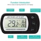 thumbnail image 4 of Termómetro digital para nevera, termómetro congelador impermeable con gancho fácil de leer la pantalla LCD leer Max/min-2pack función de registro Feliz Sencillez, 4 of 5