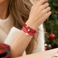 thumbnail image 4 of OAVQHLG3B Christmas Bracelets for Women, Snowflake Santa Claus Christmas Tree Festive Beaded Bracelets Stackable Stretch Friendship Bracelets, 4 of 5