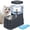Dark Grey, variant on 1.1 Gallon Dog Automatic Water Dispenser Cat Gravity Waterer Feeder with Filter Ice Pack
