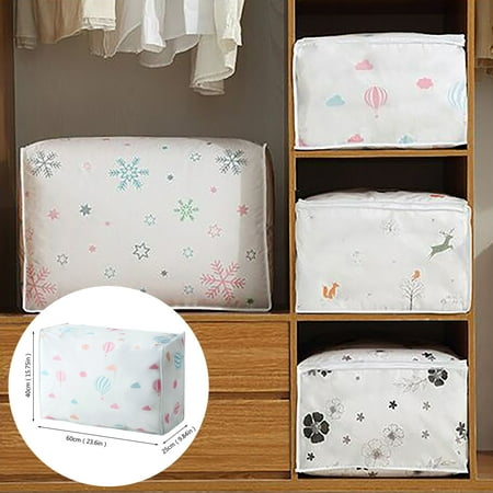 

GARENAS 45cmx90cm Storage Bag Quilt Large Capacity Drawstring Bundle Mouth Packing Bag Peva Clothing Finishing Moistures Prove Quilt Bag