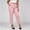 *Pink, variant on ClodeEU Women's High Waisted Straight Leg Cropped Pants with Pockets ,Stretch Casual Business Work Trousers Khaki,Women's Plus L