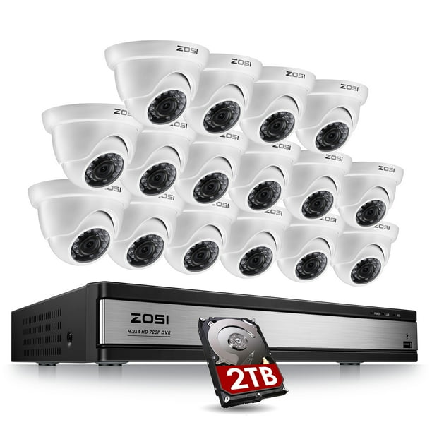 ZOSI 16 Channel HD 720p Security Camera System,16 Channel Surveillance DVR Recorder with 16 x