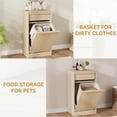 thumbnail image 5 of Ataucjin Tilt Out Trash Can Cabinet,Hidden Trash Cabinet with 10 Gallon Storage,Kitchen Freestanding Recycling Trash Cabinet with Drawer,Pet-Proof Garbage Can Cabinet Laundry Hamper for Kitchen, 5 of 7