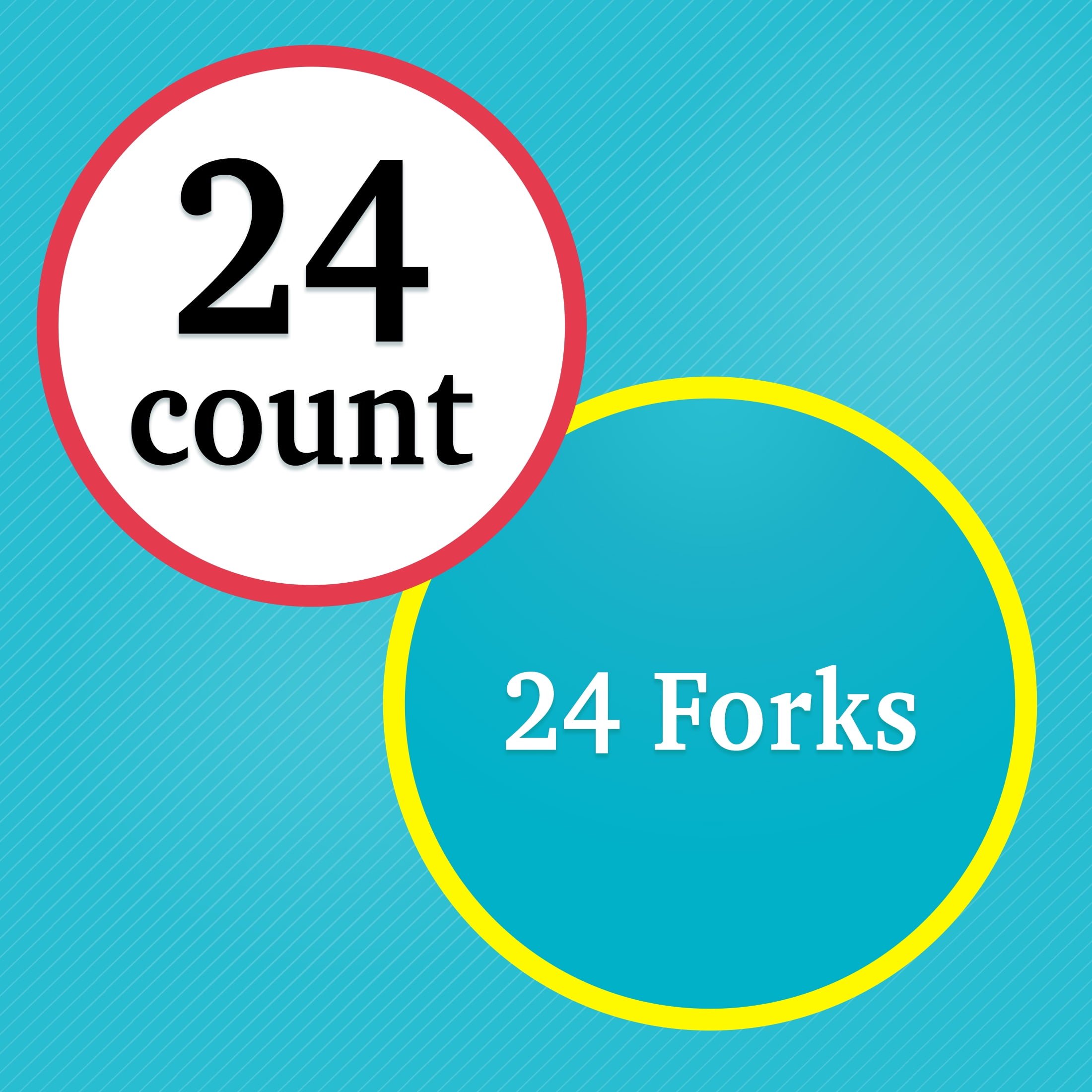 (6 pack) 24CT Pink Disposable Plastic Forks by Way To Celebrate