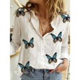 thumbnail image 2 of Jxximdong Button-up Shirts for Women Womens Loose Printing Long Shirt Cotton Ladies Casual Tops T Shirt Blouse Spring Tops, 2 of 6