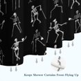 thumbnail image 6 of Black Halloween Dancing Skeleton Pattern Shower Curtain 84"x72" ,Bathroom Decorative Shower Curtains Set with 12 Hooks,Modern Waterproof Washable Shower Curtain, 6 of 6